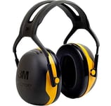 3M X2AC1 Peltor Casque antibruit pour un niveau de bruit jusqu'à 105 dB Serre-tête ajustable - Jaune/Noir