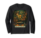 Analogue synthesiser keyboard music modular life Long Sleeve T-Shirt