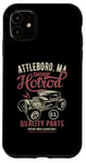 Coque pour iPhone 11 Attleboro MA USA Hotrod Voiture Style Vintage