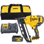 DeWalt DCN660 18V XR Brushless 60mm Second Fix Finishing Nailer With 1 x 4.0A...