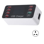 40 W USB-puhelinlaturi 8 portilla Kannettava QC3.0 USB C Type C -pikalaturi TravelingUK Plug 100-240V