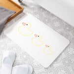 Rubber Duck Family Bathmat - White Stone Non Slip Bath Mat - Cute Bathmat - Bath