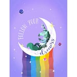 Wee Blue Coo Unicorn Follow Your Dreams Canvas Wall Art Print