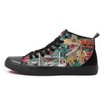 Akedo x Jurassic Park Raptor All Black Signature High Top - UK 3 / EU 35.5 / US Men's 3.5 / Women's 5