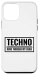 Coque pour iPhone 12 mini Techno Runs Through My Veins Music Festival Rave Outfit