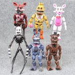 6Pcs FNAF Five Nights At Freddy's Bear 6" PVC Action Figure Model Kids Toys