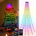 Swanew - Guirlande lumineuse led Éclairage de l'arbre de Noël Salle de danse 160 led Chaîne lumineuse Contrôle app PartyLight