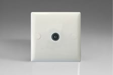 Varilight XO8W TV Co-Axial Socket, value polar white, plain insert