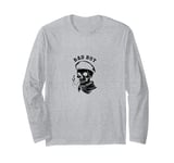 Cool T-Shirt, Cool Hoodie Print, Bad Boy Skull Long Sleeve T-Shirt