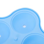 (Sky Blue S)Rose Ice Cube Tray Novel Silicone 4 Grids 4 Holes Cocktail Ice SG