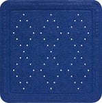 Baveno Tapis de Baignoire, 100% Caoutchouc synthétique, sans PVC, Bleu, 55 x 55 cm