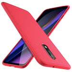 iBetter Coque pour Oneplus 7, Silicone Ultra Mince Solide, Durable, pour Oneplus 7 Smartphone. Rouge