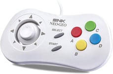 Neogeo Mini Manette, Snk Cable Gamepad Compatible Avec Neo Geo Mini Et Neo-Geo Arcade Stick Pro Deux Joueurs Jouent Simultanément (Blanche)