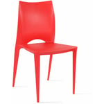 Chaise de jardin en plastique rouge