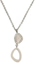 Cerruti 1881 Ladies Silver and Crystal Double Pendant Necklace