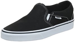 Vans Asher, Basket Femme, (Canvas) Black/White, 34.5 EU