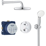 Set de douche Tempesta 210 avec thermostat encastré, chrome (34727000) - Grohe