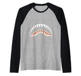 LT747-Shark Boy Shark Jaw Ocean Apparel Shark Lovers Raglan Baseball Tee