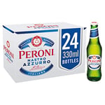 Peroni Nastro Azzurro Italian Lager, 24 x 330ml, 5% ABV, Brewed in Italy, Premium Lager