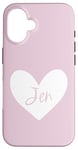 Coque pour iPhone 16 Jen Pink Nom Cœur Amour Femme Fille Jennifer Personnalisé