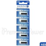 5 X everActive A23 Piles Alcalines 12V MN21 8LR932 Télécommande Grand Valeur