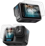 Intérieurs et Extérieurs Protection Écran pour GoPro Hero 13 Black + Protecteur d'Objectif de Caméra[3+3+3 Pièces],9H Dureté Anti-Rayures&Haute Définition Verre Trempé GoPro Hero 13 Black.[W281]