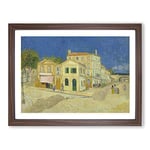 The Yellow House By Vincent Van Gogh Classic Painting Framed Wall Art Print, Ready to Hang Picture for Living Room Bedroom Home Office Décor, Walnut A3 (46 x 34 cm)