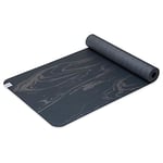 Gaiam Dry-Grip Yoga Mat - 5mm Thick Non-Slip Exercise & Fitness Mat for Standard or Hot Yoga, Pilates and Floor Workouts - Cushioned Support, Non-Slip Coat - 68 x 24 Inches - Marbled