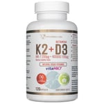 Progress Labs Vitamine K2 VitaMK7 200 mcg + D3 100 mcg, 120 capsules