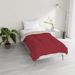 Italian Bed Linen Couette d’Hiver rembourré Bicolore Sogni e Capricci, Bordeaux/Crème, 200x200cm