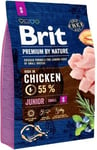 Brit Premium By Nature Junior S pienikokoisille koiranpennuille, kana, 3 kg.