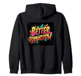 Multicolor Better Tomorrow Costume for Boys and Girls Zip Hoodie