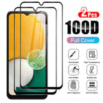 2 Pack For Samsung Galaxy A13 Tempered Glass Screen Protector Full Cover