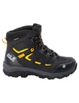 Jack Wolfskin Mixte Enfant VOJO TEXAPORE MID K Chaussure de Trail, Noir / Burly Jaune, 39 EU