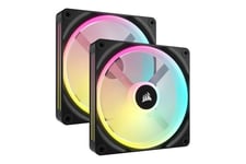 Corsair iCUE LINK QX140 RGB fan - sort - kabinet køler - 140 mm - 37 dBA - 2 stk