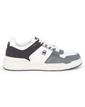 Unlimited Footwear Group B.V. Men's Attacc Blk Lea M Sneaker, Multicolour White Blue D24906 01 315, 10.5 UK