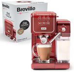 Breville Prima Latte III Coffee Machine VCF147X Espresso Latte 19 Bar Red NEW