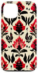 Coque pour iPhone 13 Rouge Classique Floral Western Southern Country Natif Aztèque