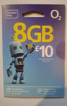 £10 BIG BUNDLE O2 sim card - DATA ROLLOVER with FREE P&P