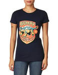 Jurassic World Women's Bumpy Badge T-Shirt, Navy Blue, Large