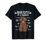 Funny Anatomy Labrador Retriever Chocolate Lab Dog Owner T-Shirt