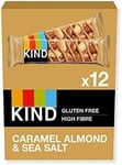 KIND Bars Healthy Gluten Free Low Calorie Snacks Caramel Almond Sea Salt 12 Bar