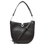 Calvin Klein Crisell Crescent Sac à bandoulière Femme, Noir/Argent