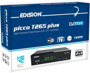 Picco T265 Plus Récepteur Terrestre Tnt Dvbt2 Et Par Câble Dvbc,H.265 Hevc Fta Haute Définition,Pvr,Usb,Hdmi,Scart,Capteur Ir,Prend En Charge Usb Wifi,Ir Télécommande Universelle 2En1