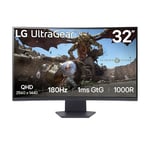 LG UltraGear 32GS60QC-B 31.5" Quad HD 180 Hz VA Curved Black Gaming Monitor