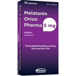 Melatonin Orion Pharma Tablett 5 mg Melatonin 10 tablett(er)