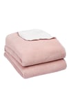 Sherpa Throw Over Flannel Fleece Fluffy Winter Blanket Warm