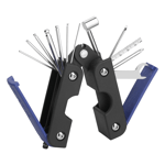 RockCare MultiTool (Inch / Blue) 13-In-1 Set with String Winder for Guitar & Bass