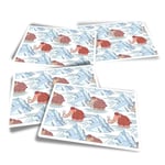 4x Rectangle Stickers - Wooly Mammoth Ice Age Animal #21835