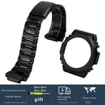 Accessoires De Montre Pour Mol G-Shock Ga-2100 Bracelet En Acier Inoxydable Boîtier En Métal Lunette Revenus 2100 Revenus 2110 Ga-B2100 Homme Réaménagé B - Type Band Case Black-For Ga2100 Or Ga2110